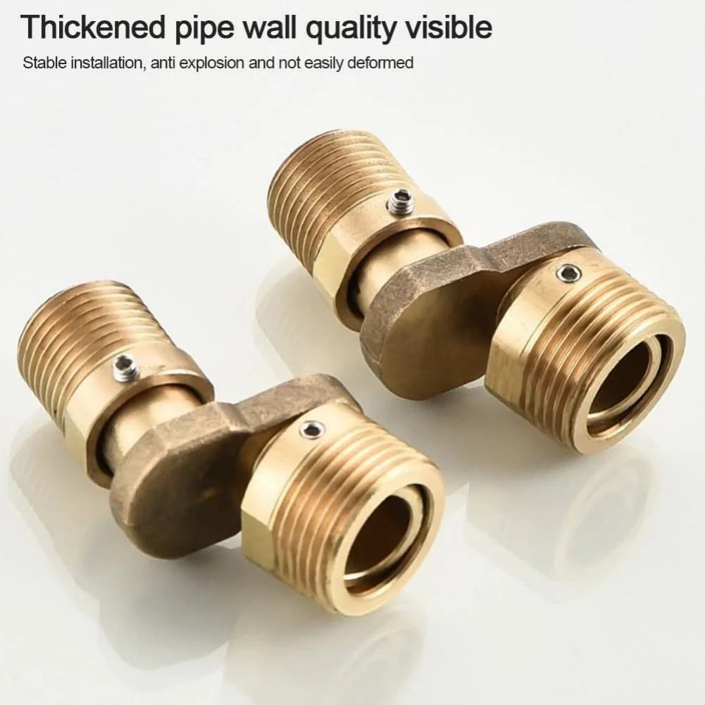 360° Rotating Brass Shower Faucet Adapter Adjustable Angle 0-40° And Distance 110-190mm Easy Install For Bathroom Kitchen