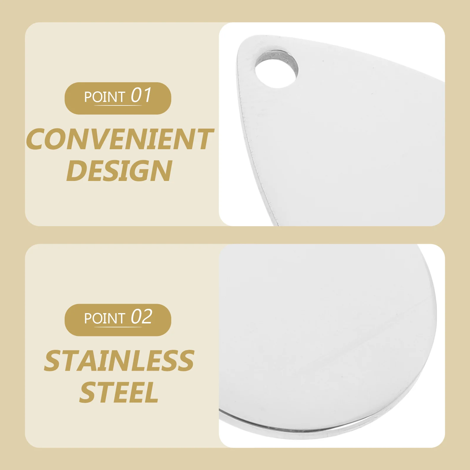 

8Pcs Stainless Steel Water Drop Blank Tags Metal Stamping Pendant Engraving Blanks for DIY Jewelry Craft Supplies