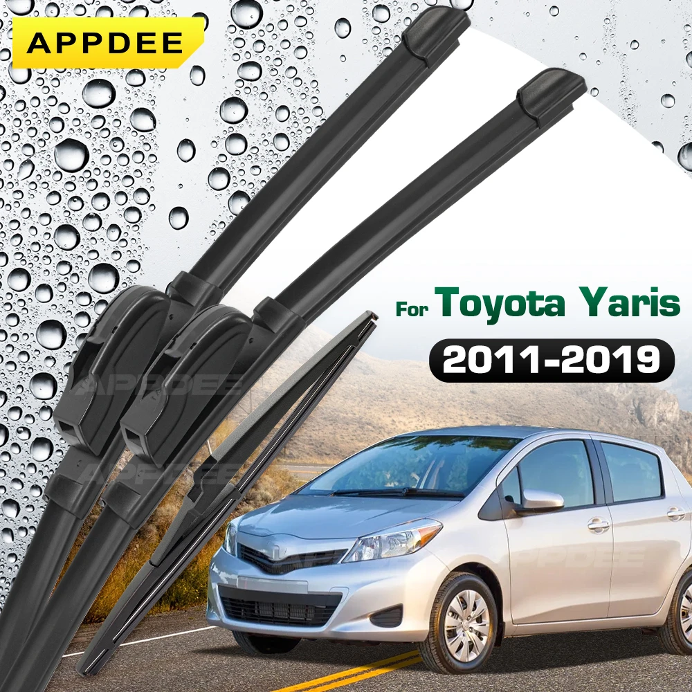 

Для Toyota Yaris MK3 Hatchback 2011-2019 силиконовые и резиновые щетки стеклоочистителя передние и задние щетки стеклоочистителя лобовое стекло щетки