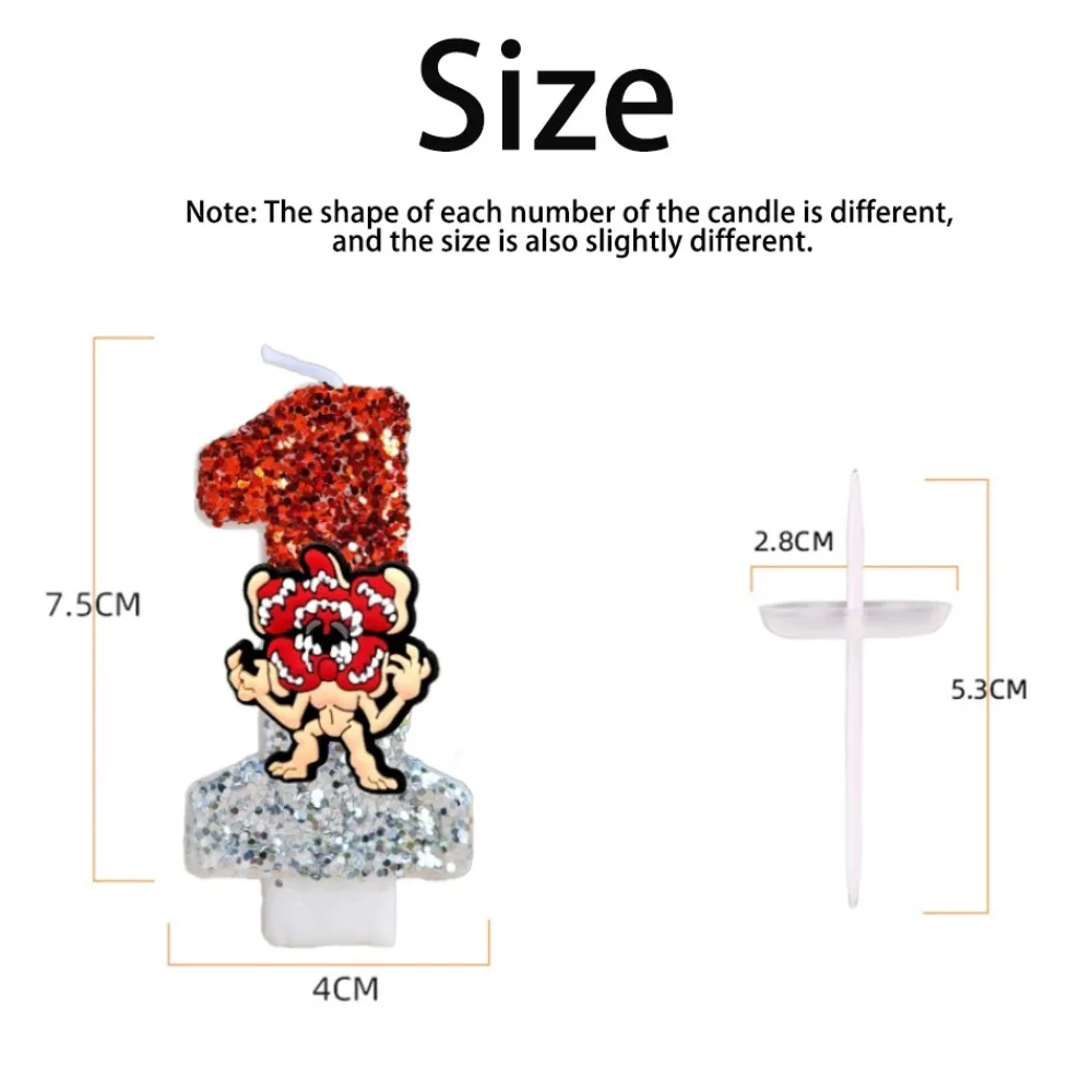 Stranger Eleven Robin Steve Dustin Candles 0-9 Number Cake Decoration Birthday Party Cake Topper Kids Gifts Supplies view 4
