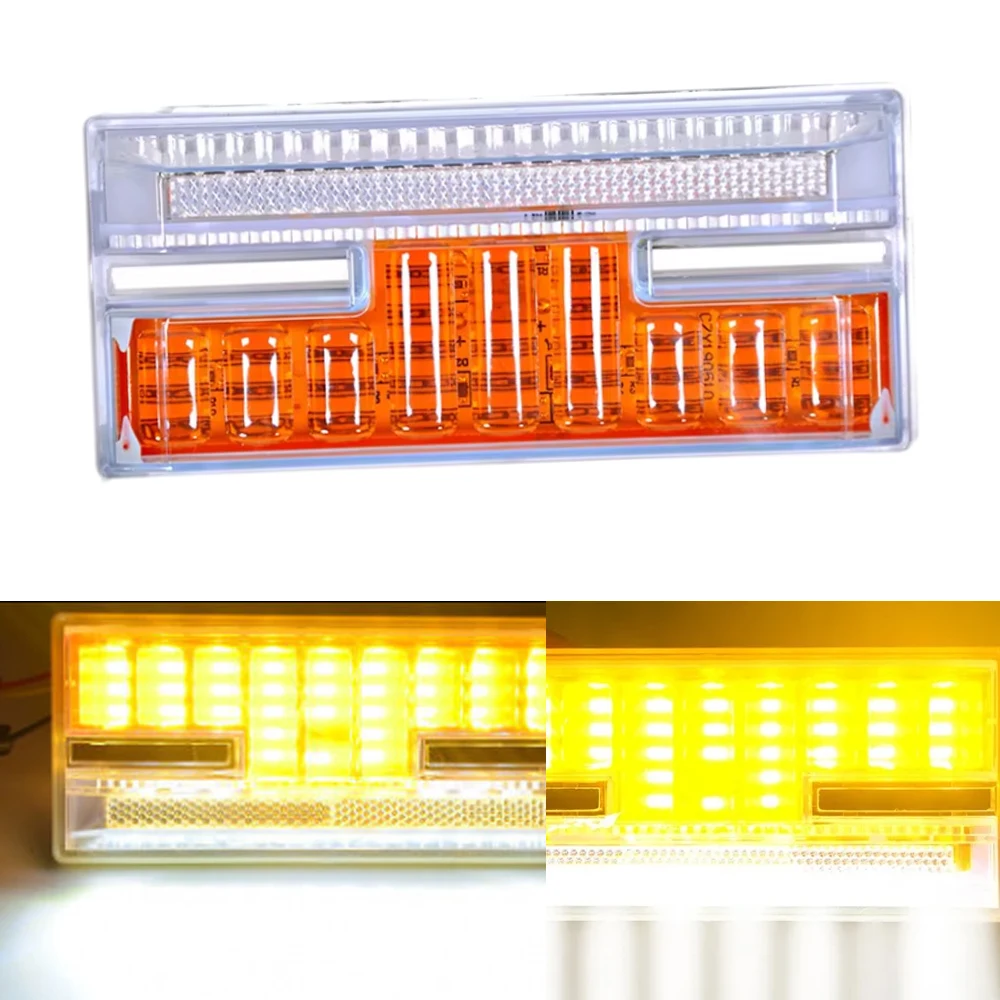 1pc Truck Clearance Lights 24V 32-LED Trailer Side Marker Lights Turn Signal Lamp Red White Amber Lorry Tractor Tail Light