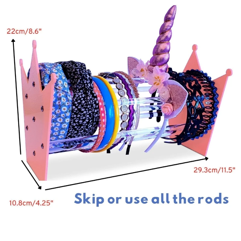 Розовая повязка на голову с короной, подставка для хранения, женский органайзер для головных уборов, Прямая поставка