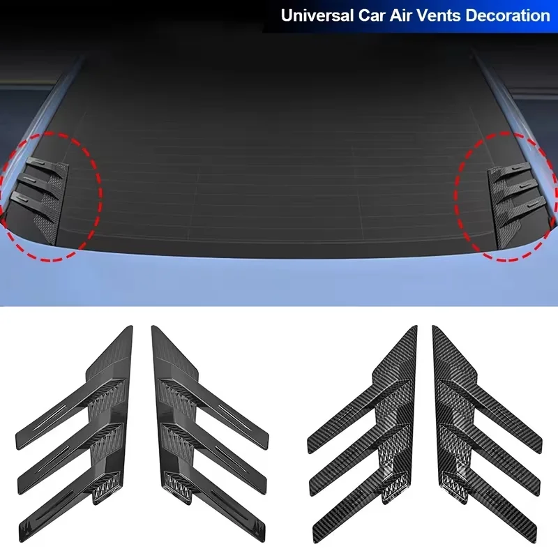 Car Rear Windshield Sticker Decoration Side Splitter Trim Window Louver Sunshade Windshield Car Exterior Parts