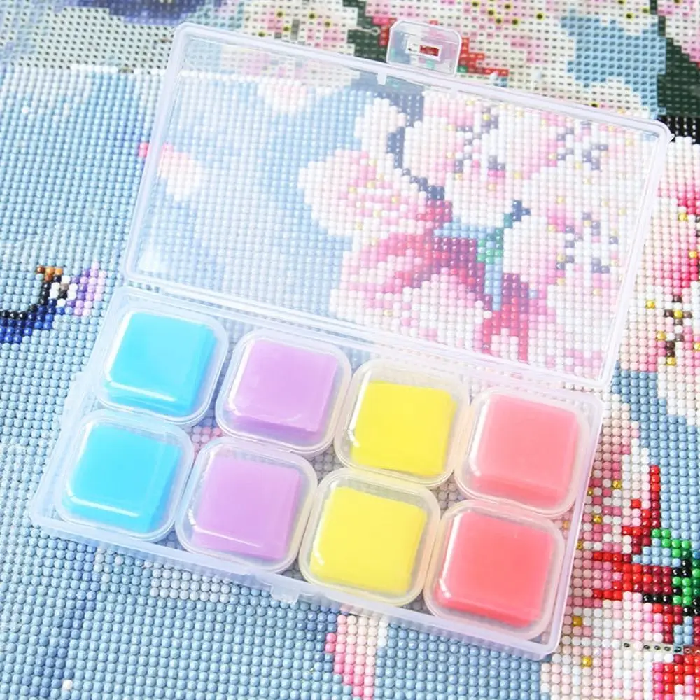 48Pcs Colored Diamond Painting Glue Diamond Painting Wax Clay with Dust-proof Box for DIY Craft Diamond Painting Art Tool