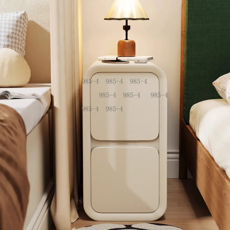 Ultra-narrow Crevice Cabinet Solid Wood Bedside Rack，Household Small Locker for Bedroom Use