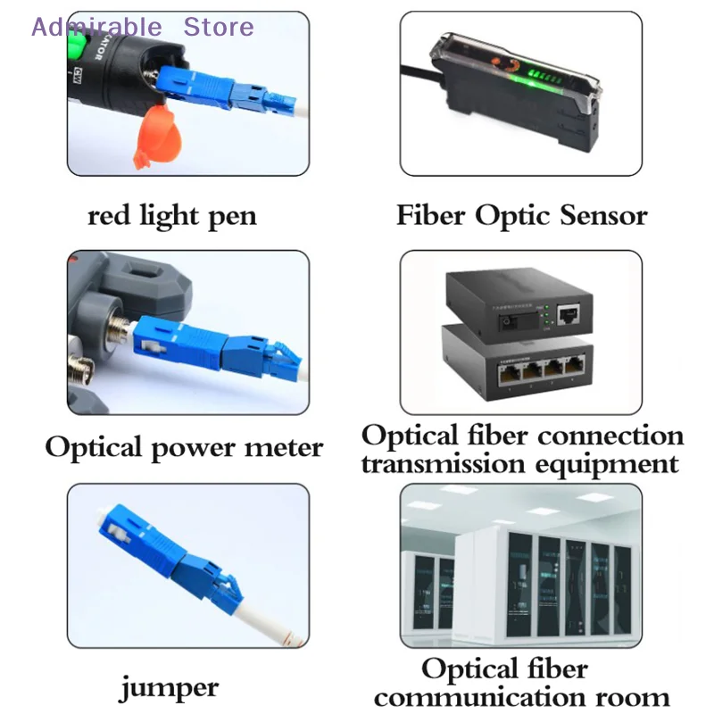 [W]High Quality  Male To LC Female Single Mode Fiber Optic Hybrid Optical Adaptor Converter