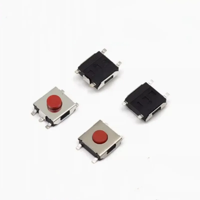 

100 шт. 6*6*2,5/2,7/3,1/3,7 мм SMD переключатель 5-контактный микропереключатель кнопочный переключатель красный 6x6 тактовый переключатель