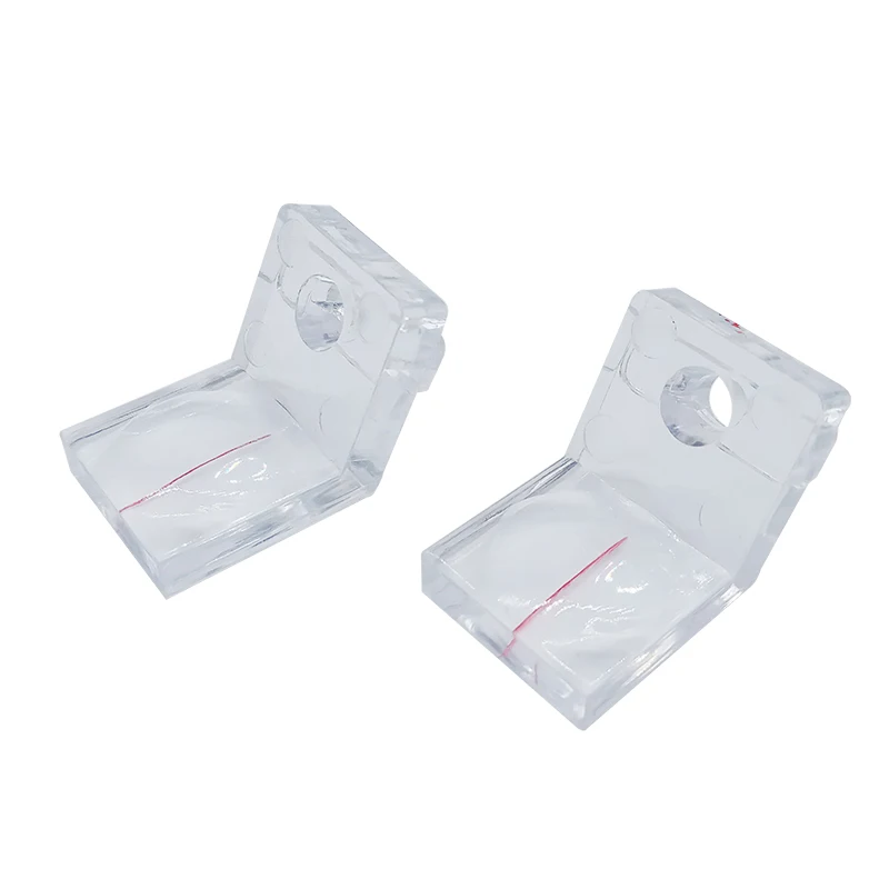 10 قطعة 40*23*6 مللي متر عدسة مكبرة مع ثقب واحد لمنشار طاولة انزلاق