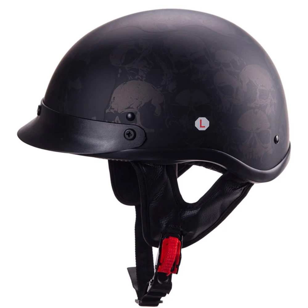 

Zombies Racing Motorcycle Helmet Vintage High Quality Half Open Face Helmets Chopper Electric Motorbike Scooter Riding Casque