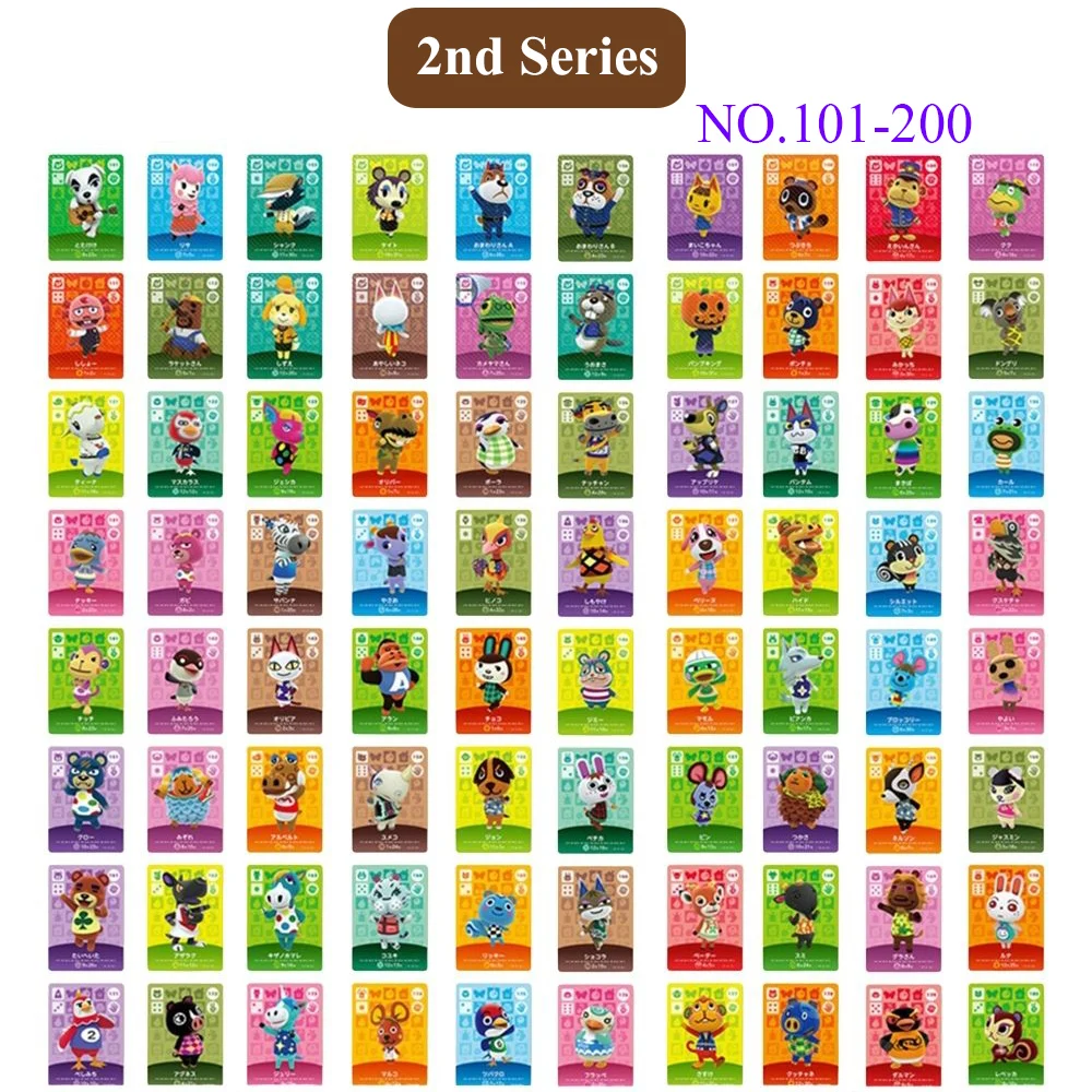 Animals Crossing New Cards Game High Quality NFC Cards Animal Cards Serie 2 101-137 Tags for NS Switch Wii Lite U Set