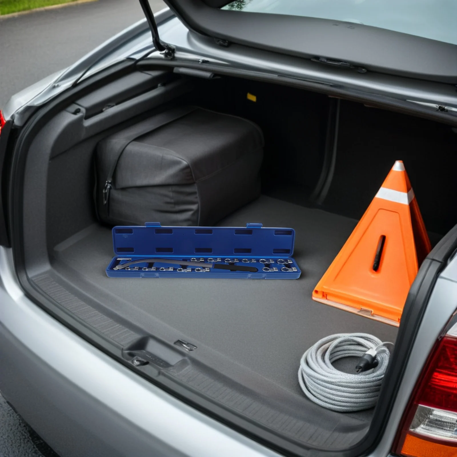 

15Pcs Timing Belt Tensioner Tool Idler Pulley Removal Adjustable Wrench with Adapters Car Engine Repair Automotive Maintenance