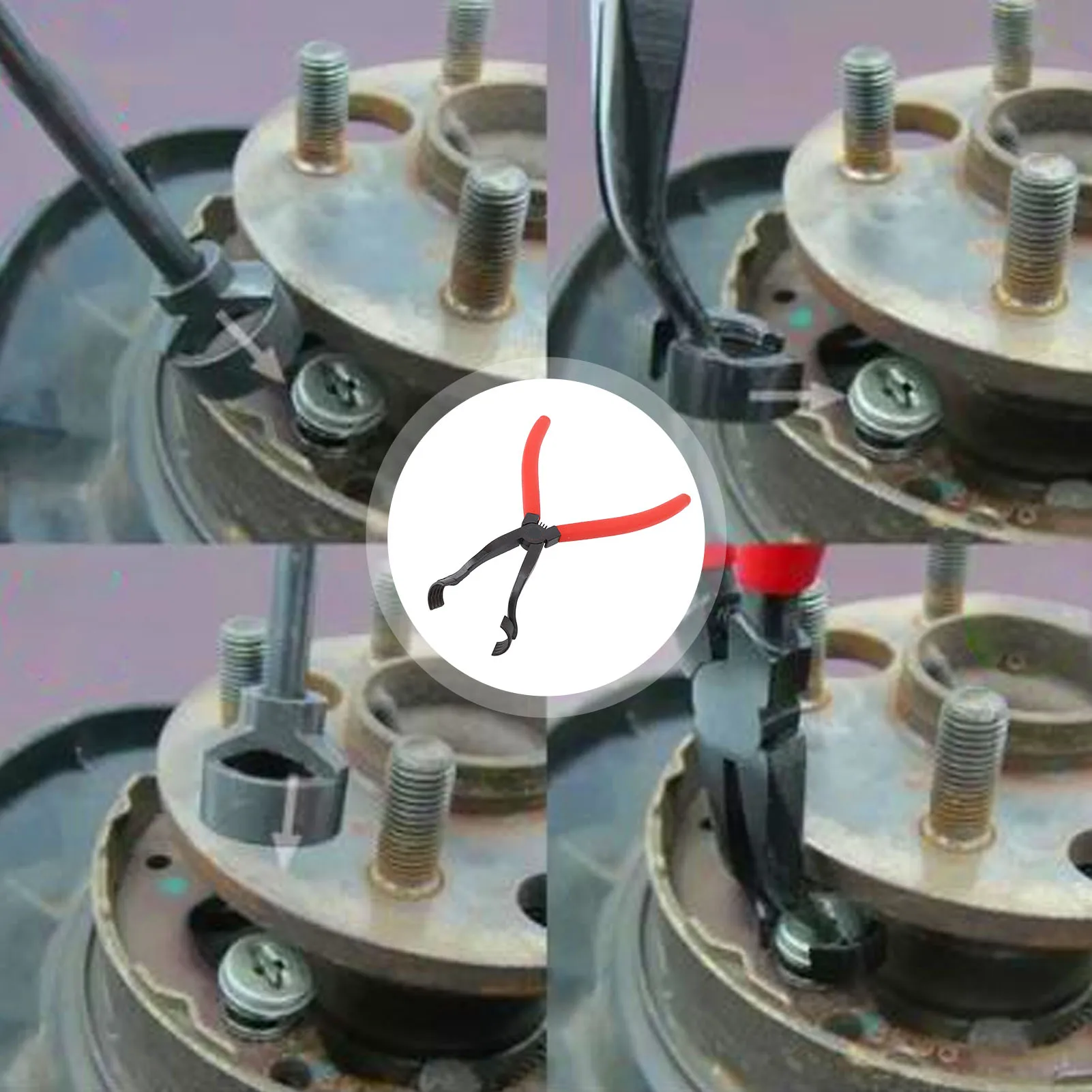 Drum Brake Hold Down Spring Pliers High Strength Easy  Spring Plate Pliers for Drum Brakes Drum Brake Spring Clamp