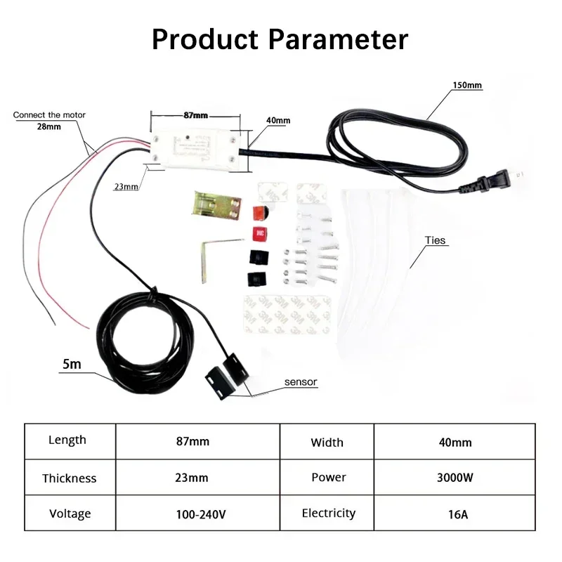 WiFi Smart Garage Door Controller Open Close Monitor Sensor Detector, Tuya Smart Life Wireless Remote Control Alexa Google Home