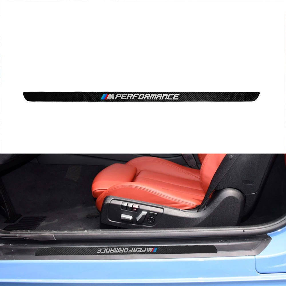 

Real Dry Carbon Fiber Car Door Sill Car Welcome Door Sill with logo For BMW M4 G82 G83 2021 2022