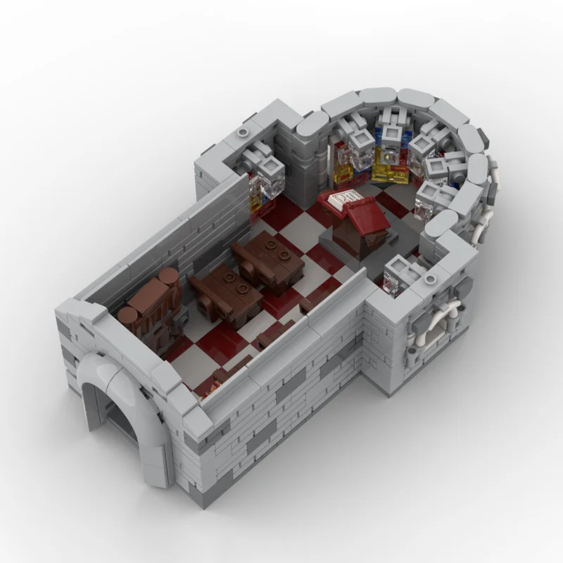 نموذج قلعة القرون الوسطى Moc قوالب بناء نموذج الكنيسة المعيارية كتل التكنولوجيا عيد الميلاد لتقوم بها بنفسك لعبة هدايا البناء