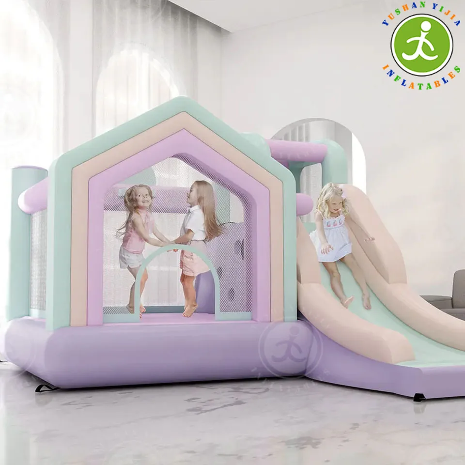 Nadmuchiwany domek Bounce House Combo na zewnątrz i wewnątrz, nowoczesny zamek z ośmiokątnym miękkim pojemnikiem na kulki, najlepsza konstrukcja,