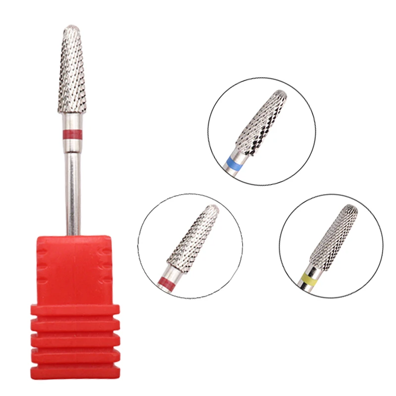 

L0414 Silver Carbide Nail Drill Bit Electric Nail File Drill Bit Carbide Drill Nail Art Tools Nail files Mill