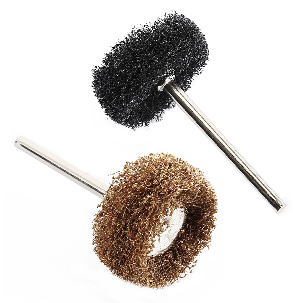 40/80 PCS Mini Drill Abrasive Brush Nylon Fiber Polishing Wheel 3mm Shank for Dremel Accessories Tools Glass Metal Polishing