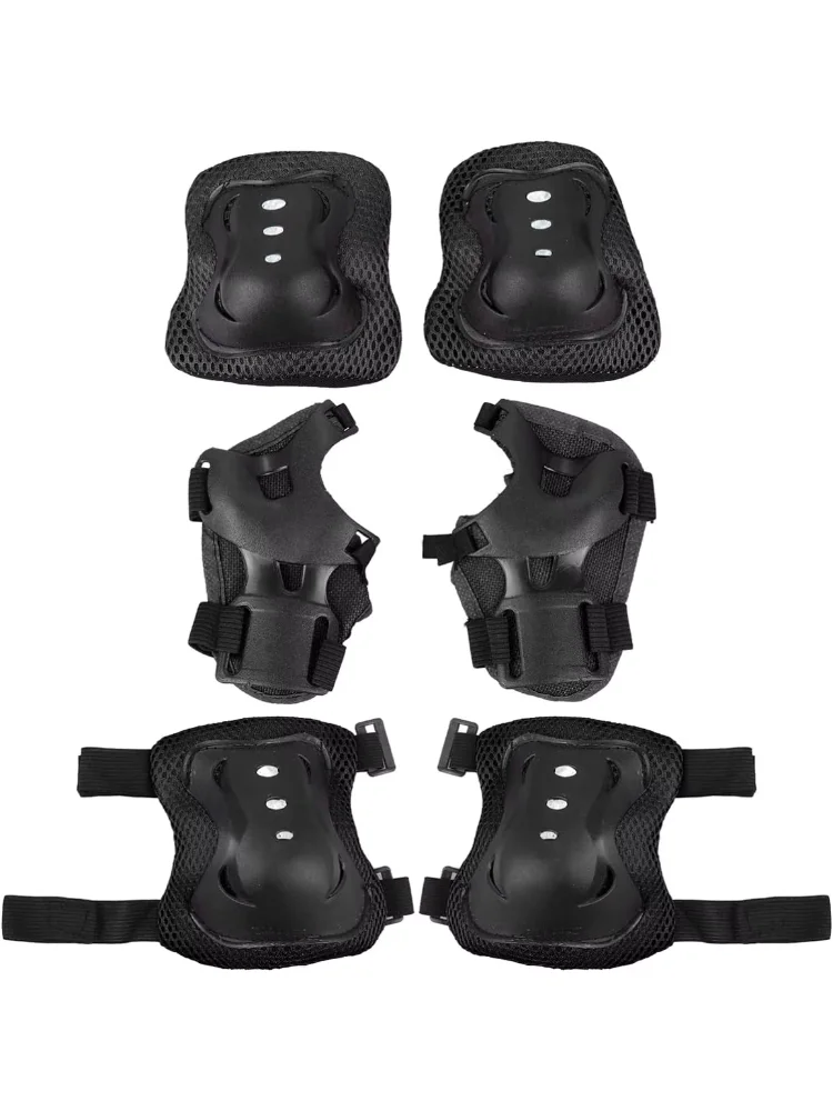 6PCS Kids Protective Gear Set, Knee & Elbow Pads Guards for Roller Skating Cycling Skateboard  Scooter Sports