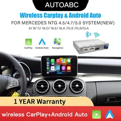 Adattatore wireless Carplay Android Auto per Mercedes Benz NTG4.5/4.7 2011-2014 GLA CLA GLK CLS ABCE Classe Mirror Link AirPlay