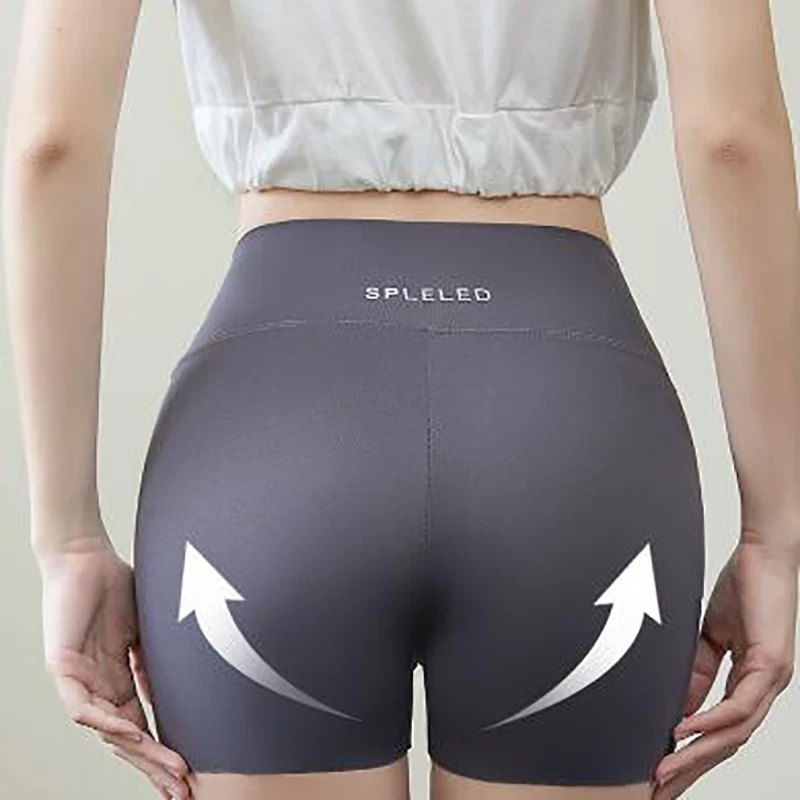

High Waist Tummy Control Yoga Shorts For Women Butt Lifter Shapewear Slimming Panties Solid Color Summer Waist Trainer Seamless