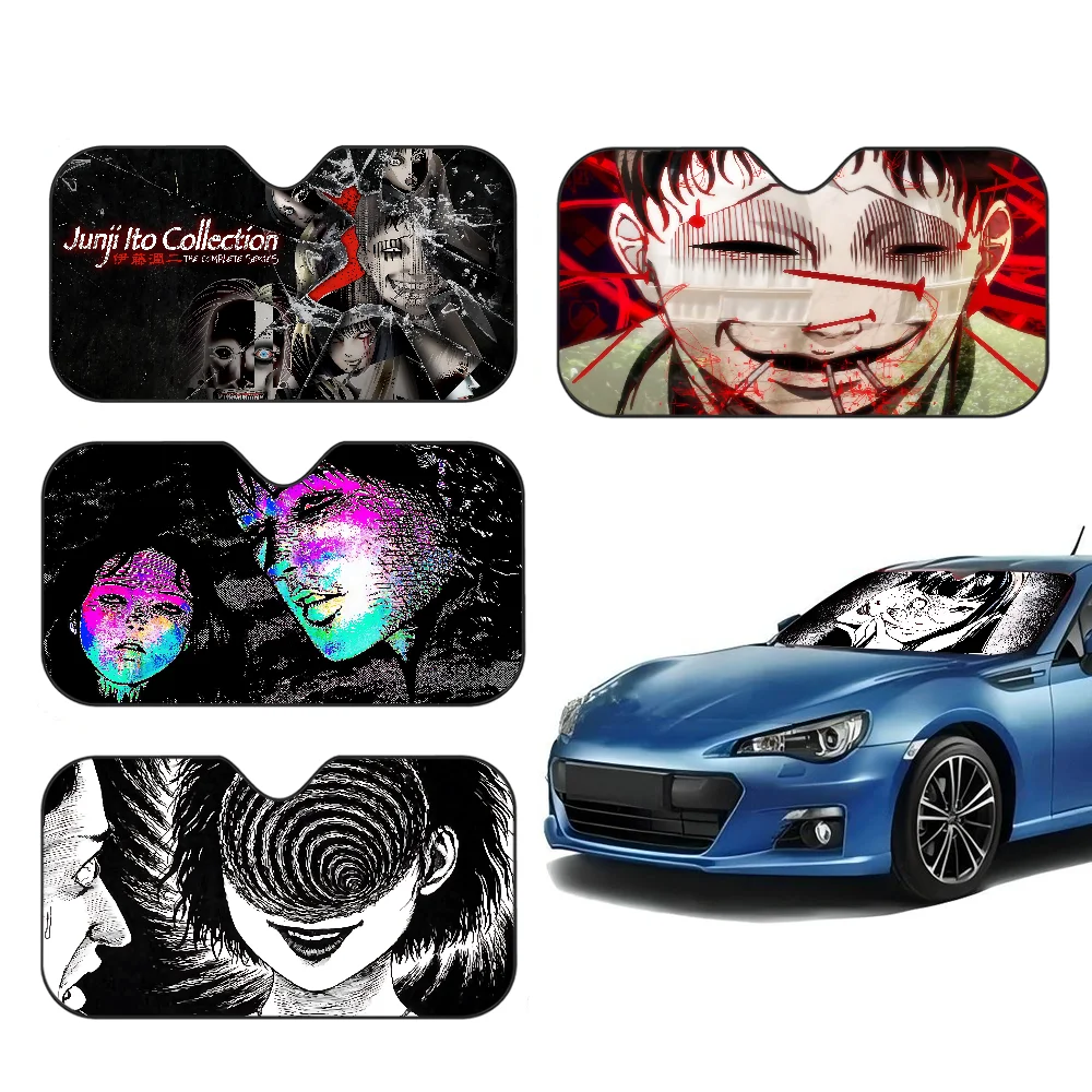 

Horror Comics J-Junji I-Ito Car Windshield Foldable Sun Shade Cover Block Reflector Portable Breathable Anti UV Protector Screen