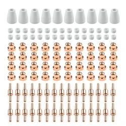 85pcs/set Plasma Cutter Consumable Plasma Cutting Tip Electrode Nozzles Kit For PT-31 LG-40 CUT-40 CUT-50D CT-312