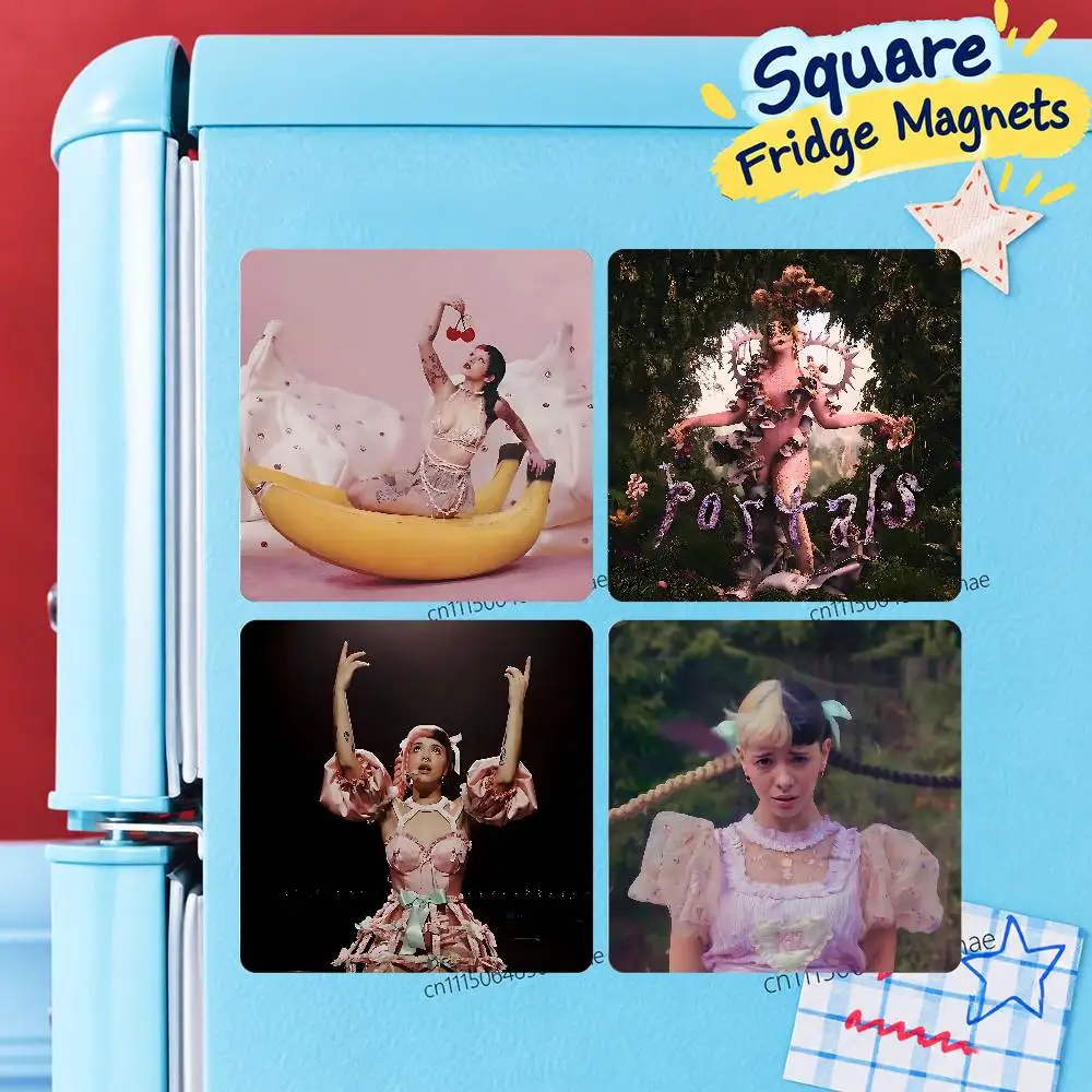 FOR Melanie Martinez HADES Custom Square Fridge Magnet HD Pattern Personalized Photo Magnetic Sticker for Fridge Whiteboard