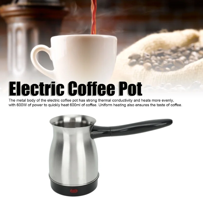 600ml  Electric Stainless Steel Water Kettle Coffee Heating Pot For Kitchen Home 600W 220V view 5