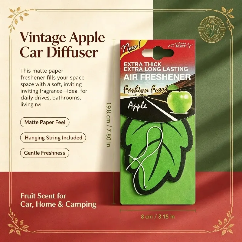 Leaf Shaped Car Air Freshener 6 Styles 100Pcs Hanging Paper Scent Cards Long Lasting Fragrance For Car Closet Bedroom Decoration