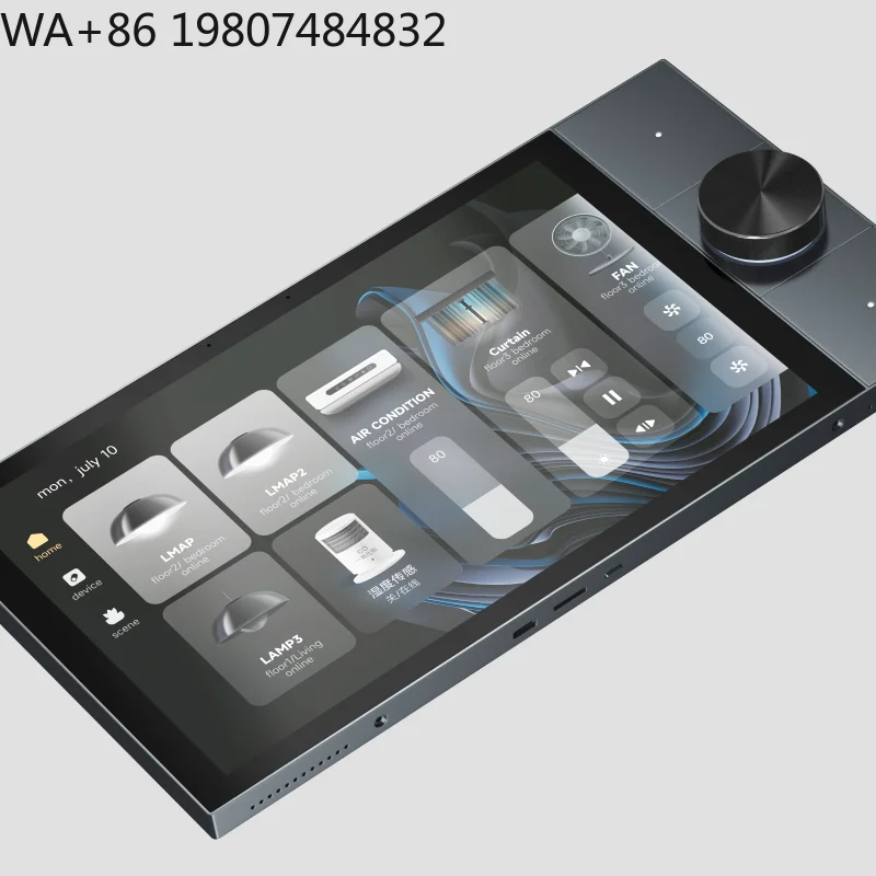 10 Inch Smart Home Control Panel Built-in Zigbee Gateway Doorbell Temperature Humidity Sensor Automation Screen