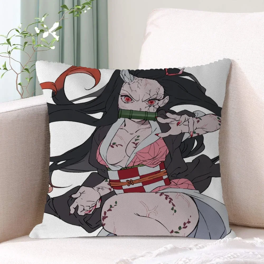 

Luxury Living Room Decoration Demon Slayer Pillow Covers Decorative Cushion Personalized Gift 45x45 Cushions Cover Home Gifts