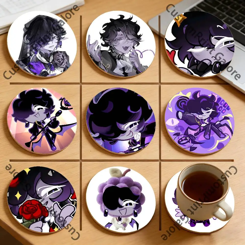 

Black S-Sapphire C-CookieS Heat-Resistant Pine Coasters Lightweight Sturdy for All Drinkware Easy to Clean