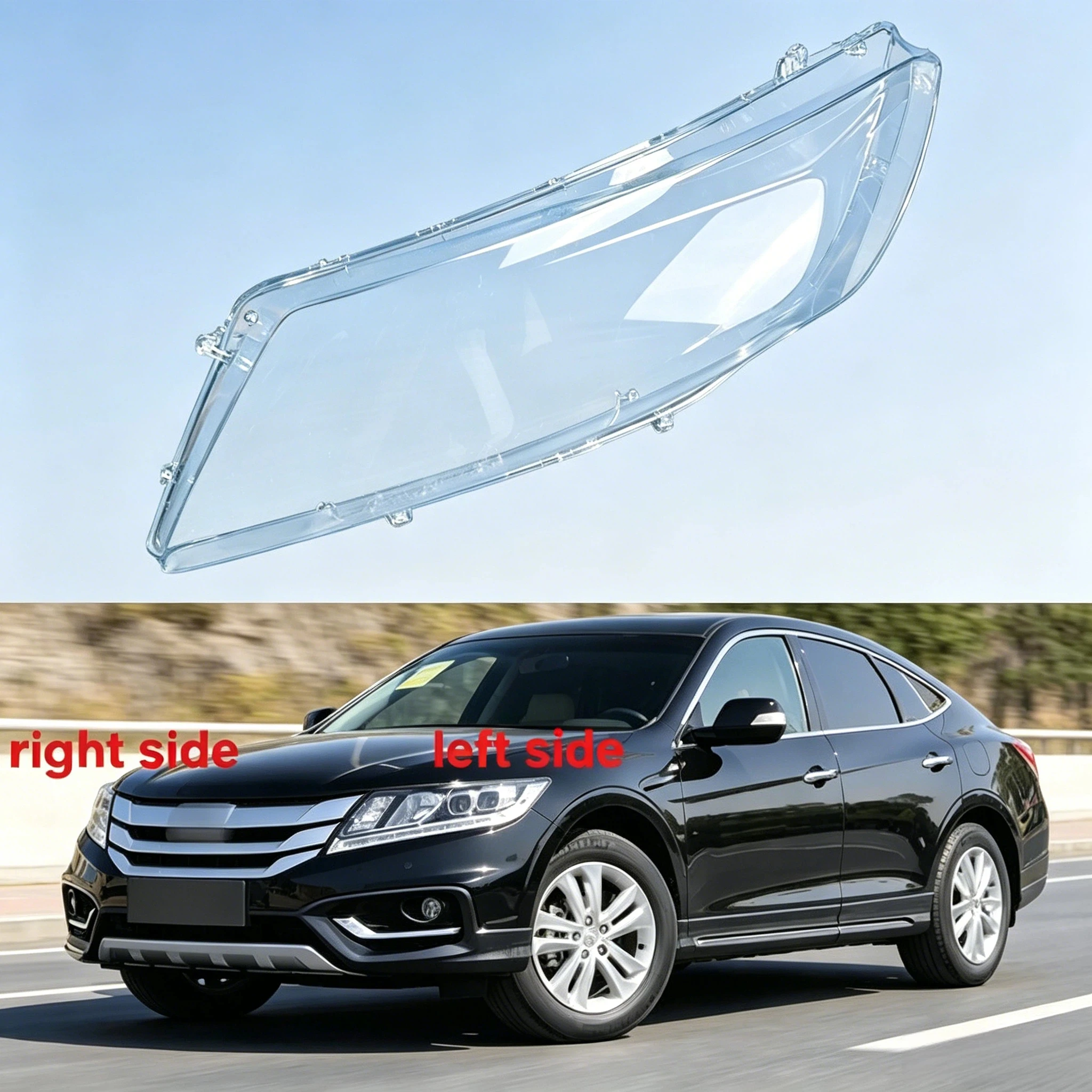 

For Honda Crosstour 2014 2015 2016 Headlamp Cover Transparent Shade Lamp Headlight Shell Lens Plexiglass Auto Replacement Parts