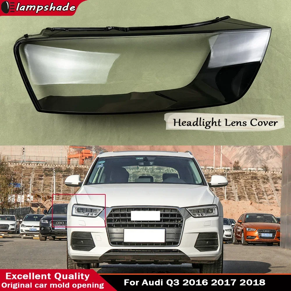 

Front Headlights Shell Transparent Cover Headlamps Lampshade Replace Plexiglass Lens For Audi Q3 2016 2017 2018