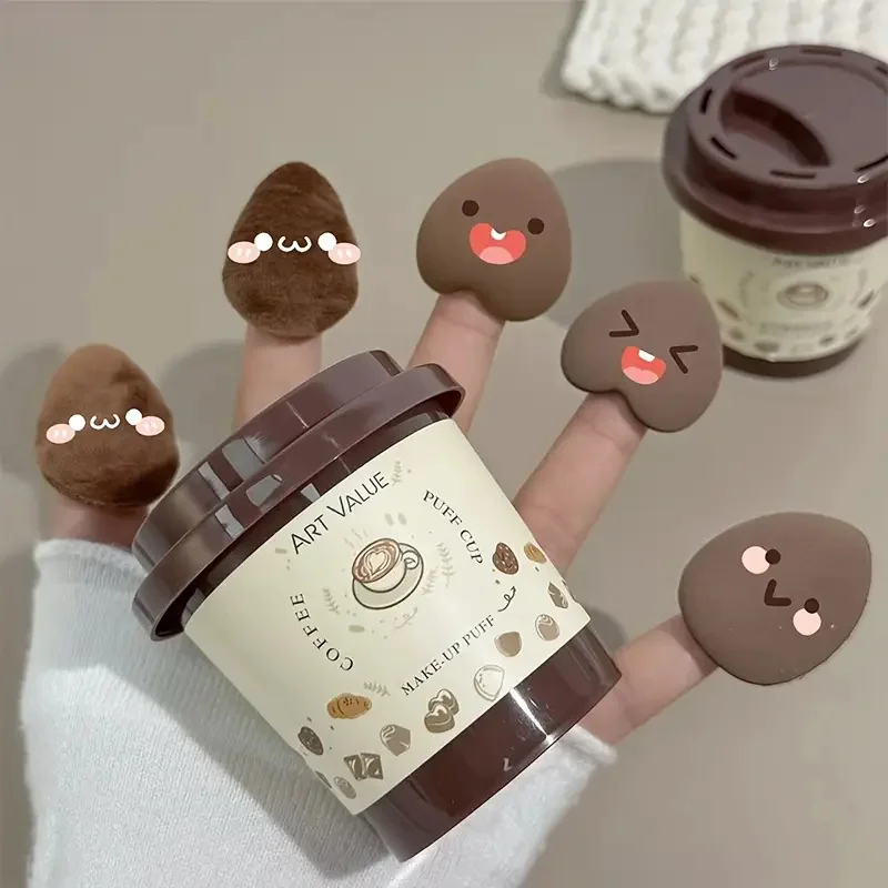 5 szt. Mini Puszki do Paleców z Pudełkiem Poduszka Powietrzna Puder Podkład Gąbka Korektor do Twarzy Krem BB Aplikator Kosmetyczny Narzędzia do Makijażu