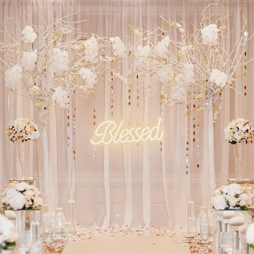 Blessed Neon Sign, LED Neon Light For Wall Art, Nice LED Neon Night Signs For Bedroom, Wall, Office Decor, Party, Gift