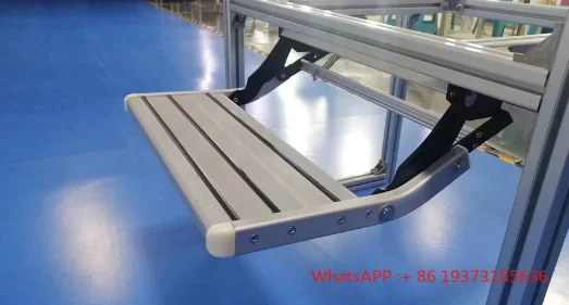 RV folding steps, aluminum alloy single-layer steps, manual folding steps, welcome pedals, sojourn car steps