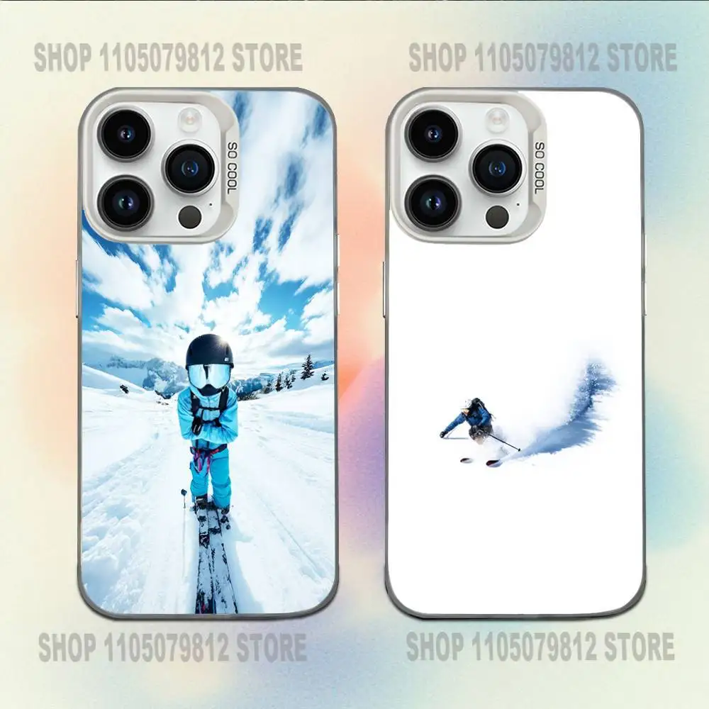 

Snowboarding Sport Passion Phone Case For iPhone 17,16,15,14,13,12,11,Mini,Pro,E,MAX White Candy Matte Shockproof Cover