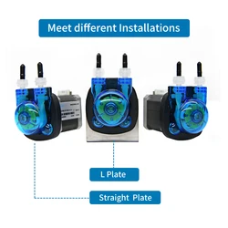 Kamoer KPAS100 24V Stepper Motor Precision Peristaltic Pump 20-110ml/min Self-priming Metering Pump for Laboratory and Filling