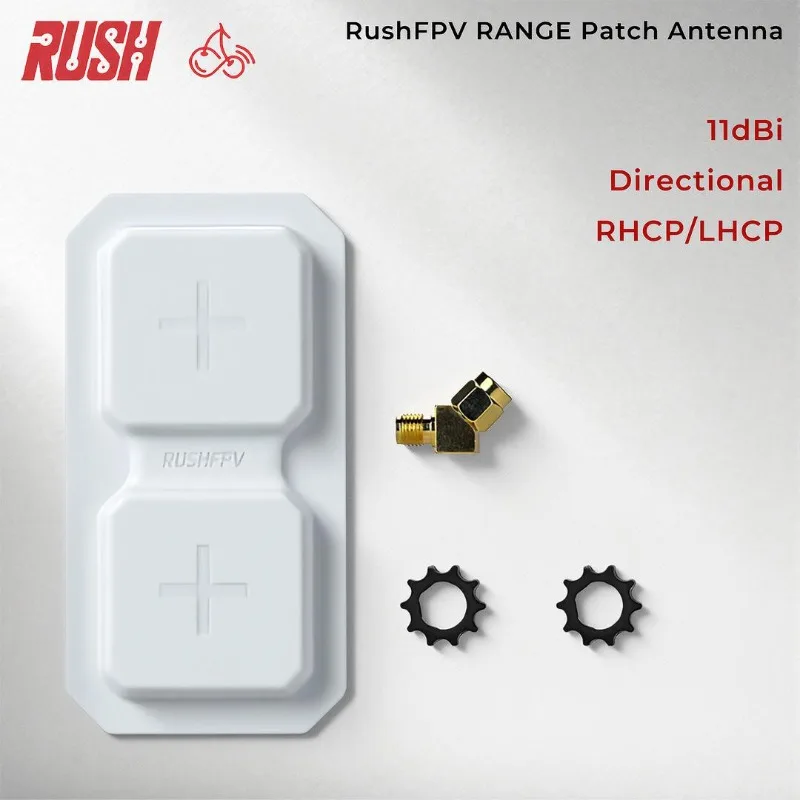 

Rushfpv Rush Fpv RANGE 5.8G Plus 2X Двухдиапазонная направленная патч-антенна 11dBi SMA (RHCP/LHCP)