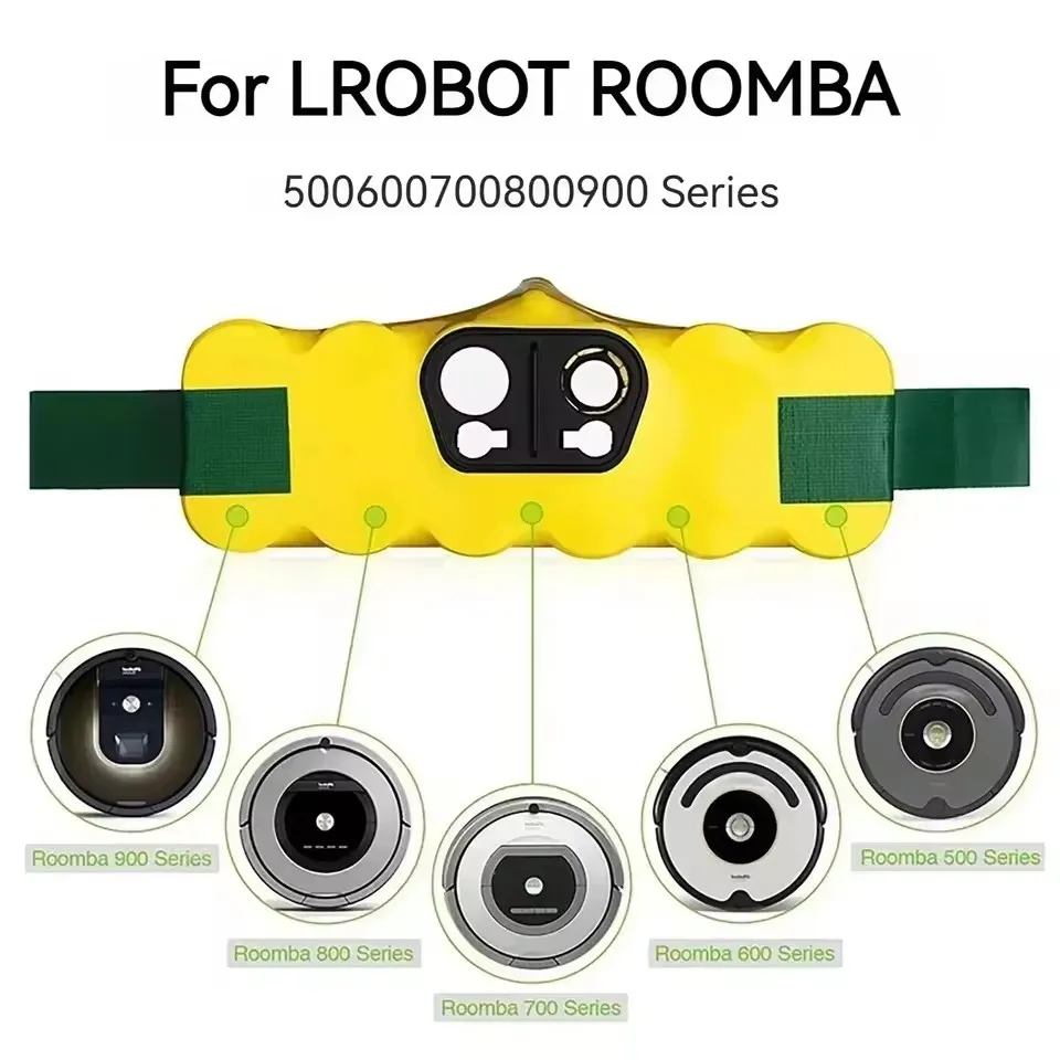 Replacement NI-Mh Battery for IRobot Roomba 500 600 700 800 Series Roomba 880 760 530 555 560 581 620 650 12800mAh 14.4V