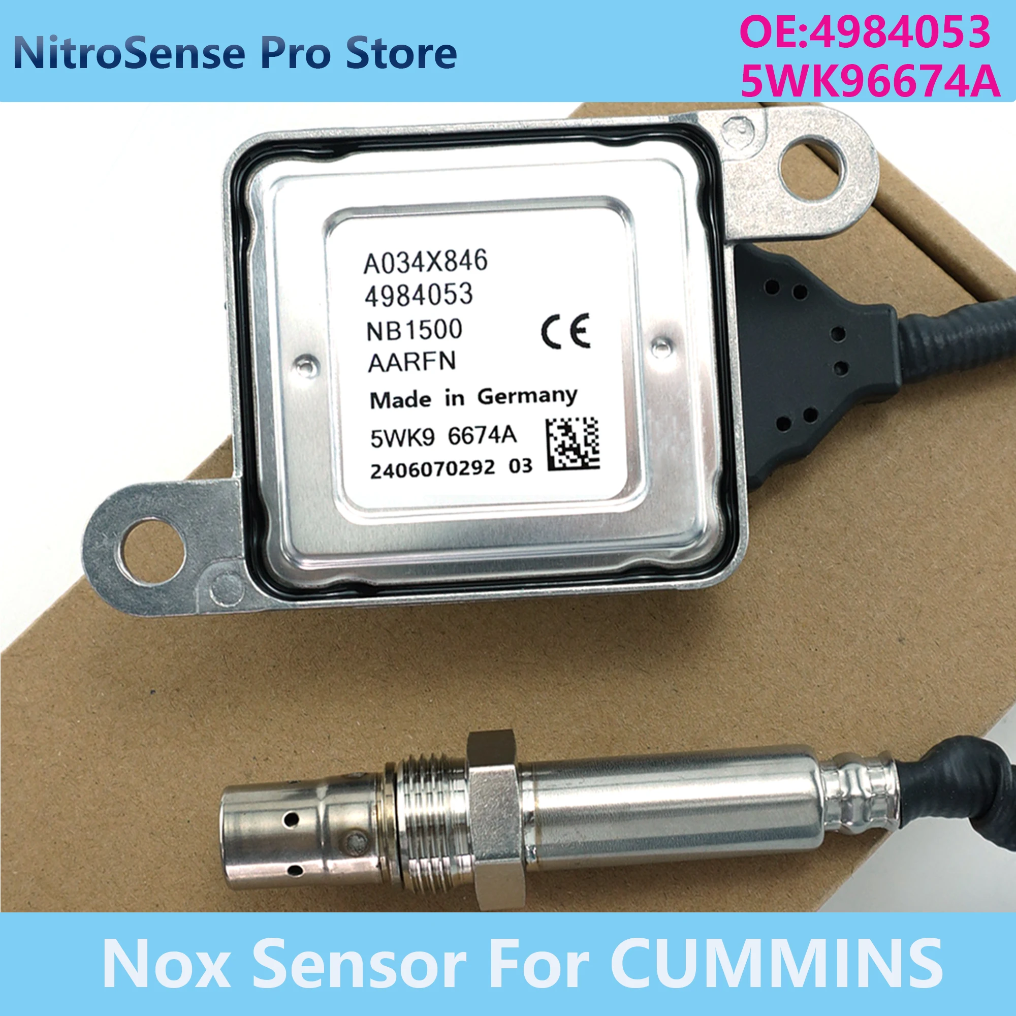 

5WK96674A 4984053 5WK9 6674A Новый датчик оксида азота подходит для Cummins
