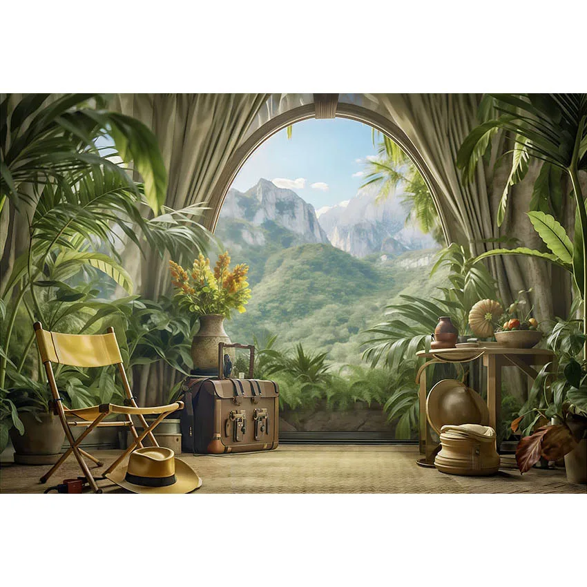 Avezano Photography Background Tropical Jungle Newborn Photo Backdrop Baby Shower Wild One Birthday Party Decor Photo Studio