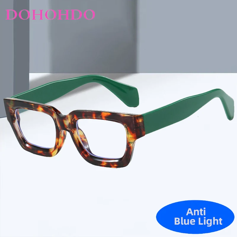الرجعية إطار مربع صغير مكافحة الضوء الأزرق النساء الرجال النظارات الكلاسيكية العلامة التجارية مصمم الكمبيوتر مكتب العمل حماية العين النظارات #2