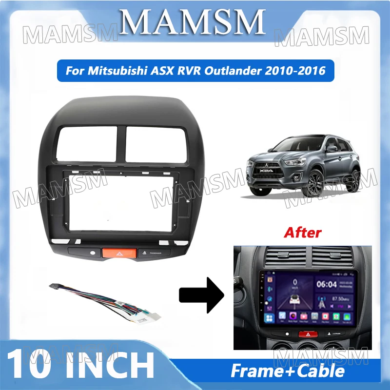 

2 Din Radio Frame For Mitsubishi ASX RVR Outlander 2010-2016 Car Android Player Audio Panel Mount Installation Fascia Frame