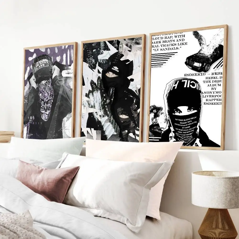 Rapper Singer E-EsDeeKid Poster Print For Bedroom Living Room Home Decor Cartoon Movie Canvas Painting Wall Art HD Picture Mural