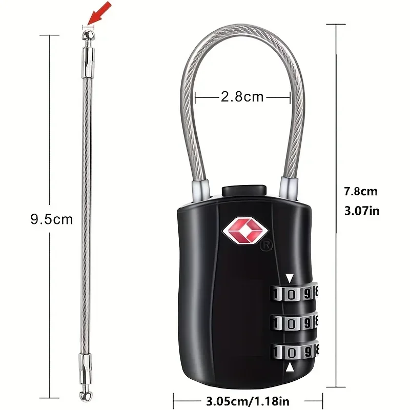 Luggage Backpack Padlock Bike Combination Alloy Body Bag Travel Gym Suit Lockers Door 1/2 Padlock for Travel Case Accessories