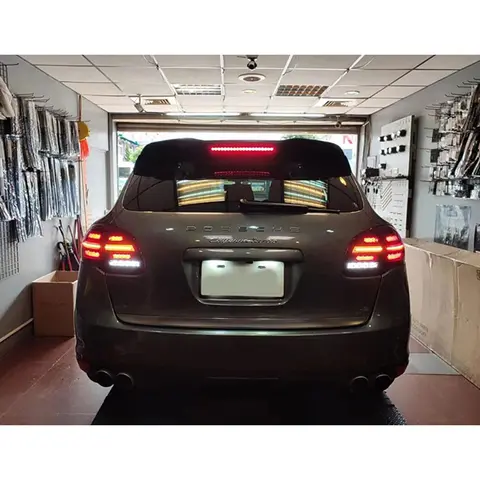 LED Tail Lights for Porsche Cayenne 2011-2014 958 Dynamic Animation Sequential Blinker Black Rear Lamps Assembly 10 best sales cayenne accessories - №1