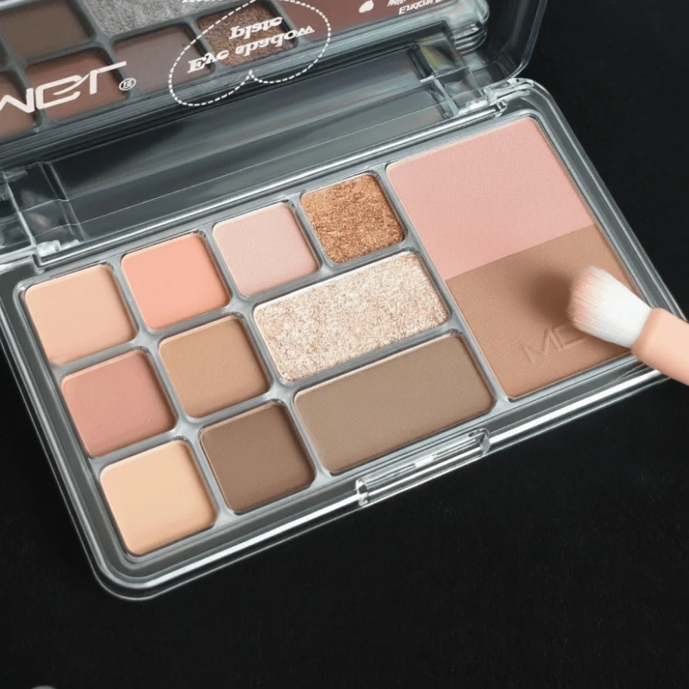 

MGL All-in-one Face Palette 12-Colors 3 IN 1 Eyeshadow Palette Multi-Function Long-Lasting Color Makeup Kit Daily Use